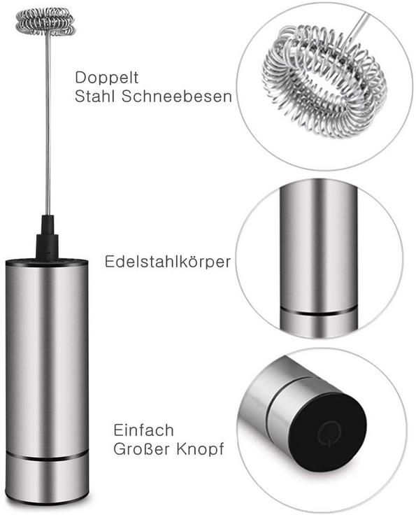 Turimon Batteriebetriebener Milchaufschäumer mit Milchkännchen für 9,79€ (statt 20€)