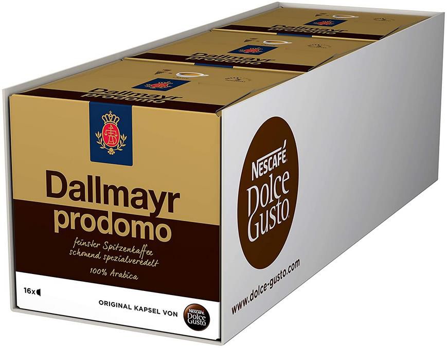 48er Pack Nescafe Dolce Gusto Dallmayr Prodomo   3 x 16 Stück für 9,08€ (statt 12€)