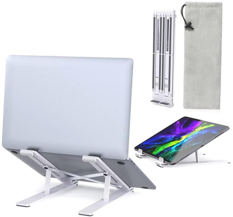 Yukkary   Verstellbarer Aluminium Laptop Ständer für 7 bis 15,6 Zoll Laptops für 8,99€ (statt 20€)   Prime