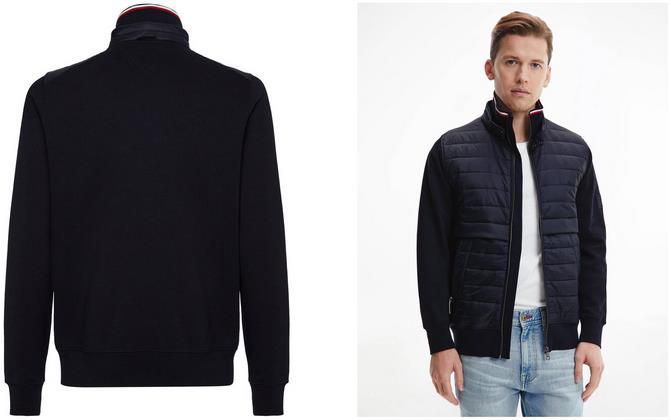 Tommy Hilfiger Herren Sweatjacke mit Steppeinsatz für 171,86€ (statt 200€)