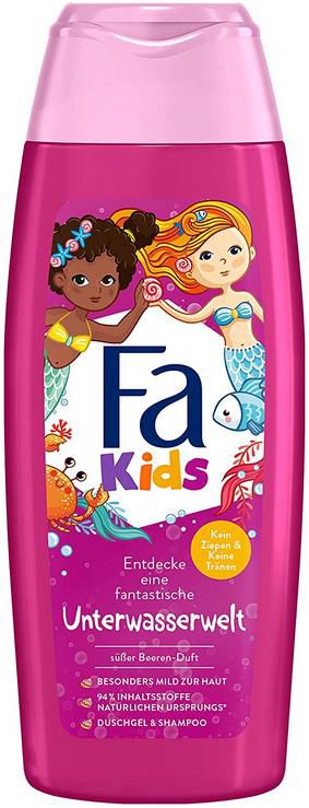 4x Fa Kids Duschgel & Shampoo Unterwasserwelt mit süßem Beeren Duft 4 x 250 ml ab 4,75€   Prime