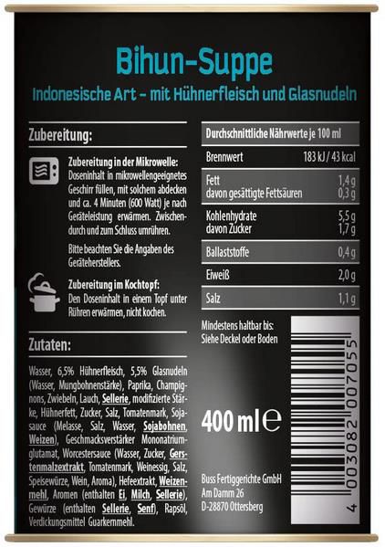 12er Pack Buss Asia Bihunsuppe mit Paprika und Glasnudeln 400g ab 8,01€ (statt 11€)   Prime Sparabo