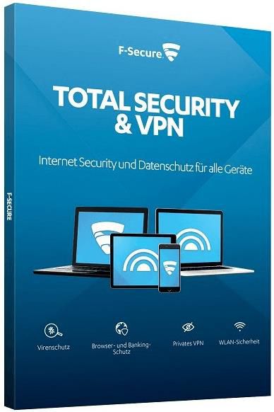 F Secure TOTAL Security und VPN   2 Jahre / 3 Geräte für Multi Plattform für 30,50€ (statt 43€)