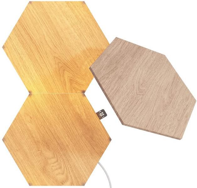 Nanoleaf LEDs bei Amazon   z.B. 3er Nanoleaf Elements Wood Look für 49,99€ (statt 64€)