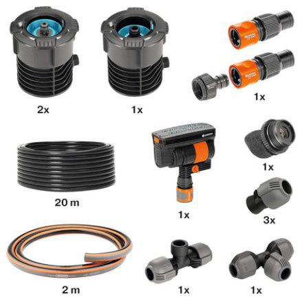 GARDENA Komplett Set Pipeline mit Viereckregner für 113€ (statt 157€)