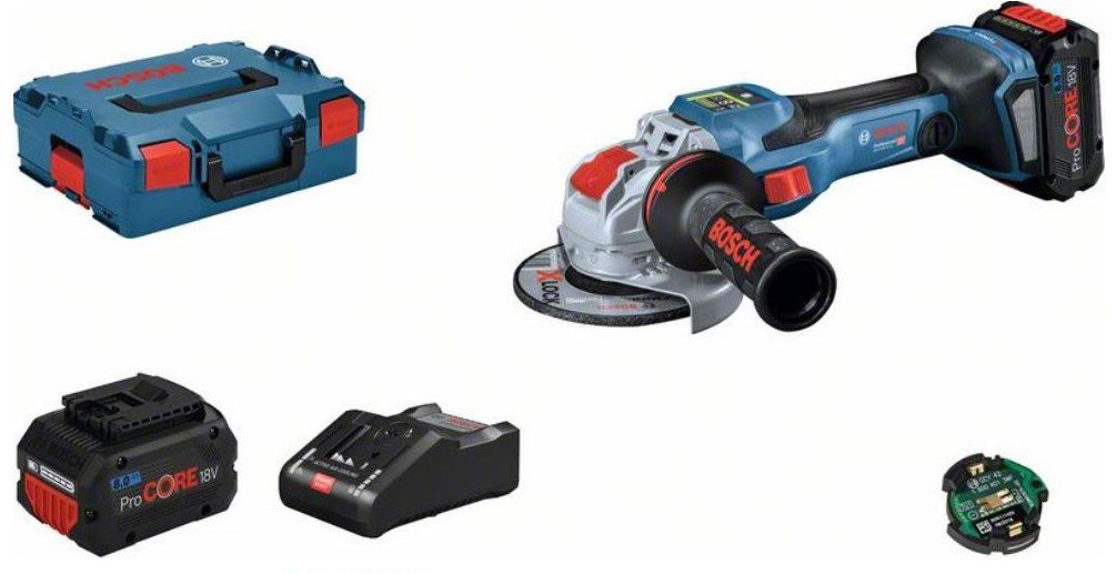 Bosch GWX 18V 15 SC X Lock Akku Winkelschleifer mit 2x Akku 8,0 Ah GCY30 4 Modul in L Boxx für 450,49€ (statt 542€) + Prämie