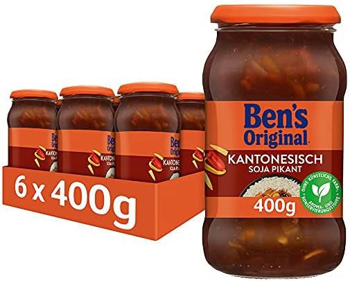 6er Pack Bens Original Sauce Kantonesisch Soja Pikant, 6 x 400g ab 8,60€ (statt 11€)   Prime