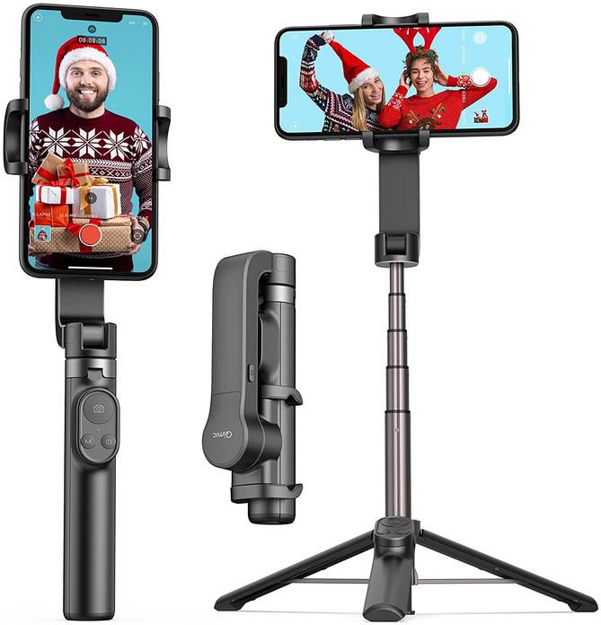 QIMIC Selfie Stick Stativ mit 1 Achsen Bluetooth Gimbal für 39,74€ (statt 53€)
