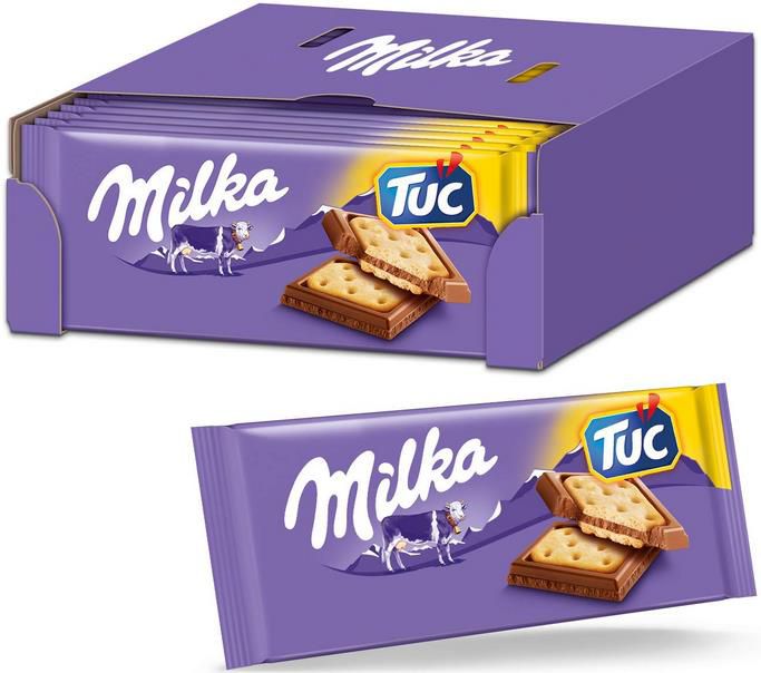 18x Milka Alpenmilch Schokolade & TUC Cracker ab 14,26€ (statt 23€)   Prime