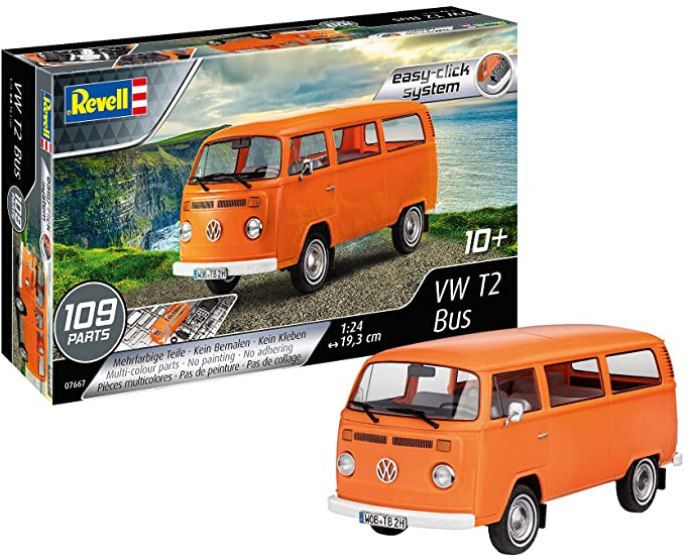 Revell RV07667 Volkswagen T2 Bus Automodell Bausatz 1:24 für 17€ (statt 26€)   Prime