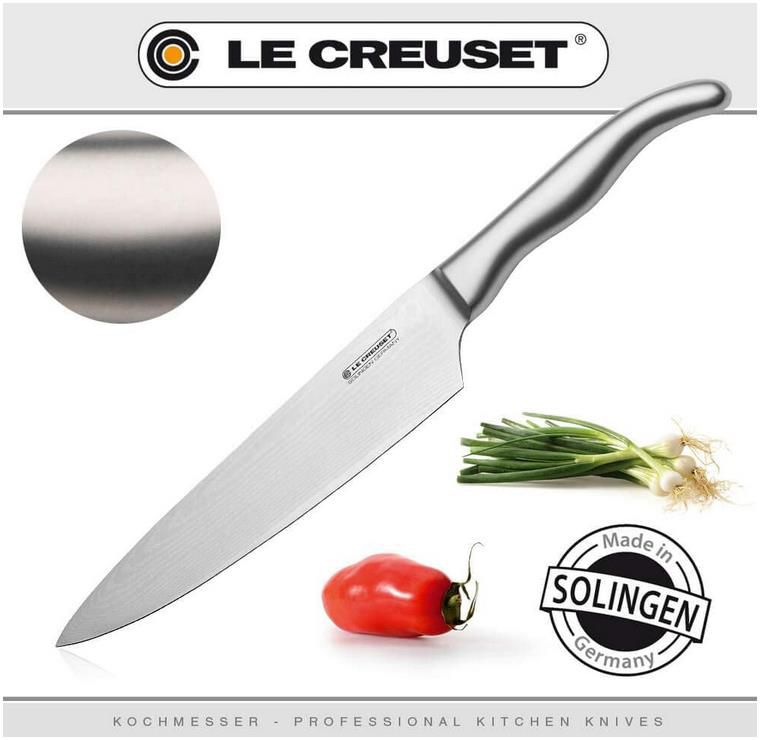 Le Creuset Schinkenmesser, 18/8 Damaststahlklinge mit glattem Schliff 20 cm für 47,98€ (statt 100€)
