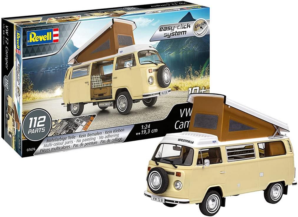 Revell 07676 VW T2 Camper Modellbausatz mit Easy Click System für 16,59€ (statt 24€)   Prime