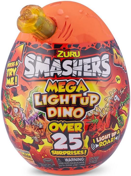 Smashers   Mega Light Up Dino Epic Egg, Spielzeug gefüllt mit Einer Dinosaurier Figur mit Licht und Sound für 24,79€ (statt 30€)