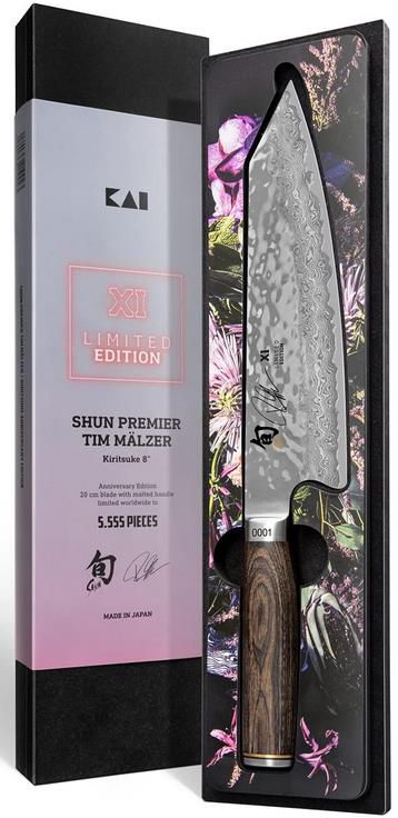 Kai Kiritsuke Messer aus der Shun Premier Tim Mälzer Limited Edition   Klingenlänge 20 cm für 250,81€ (statt 389€)