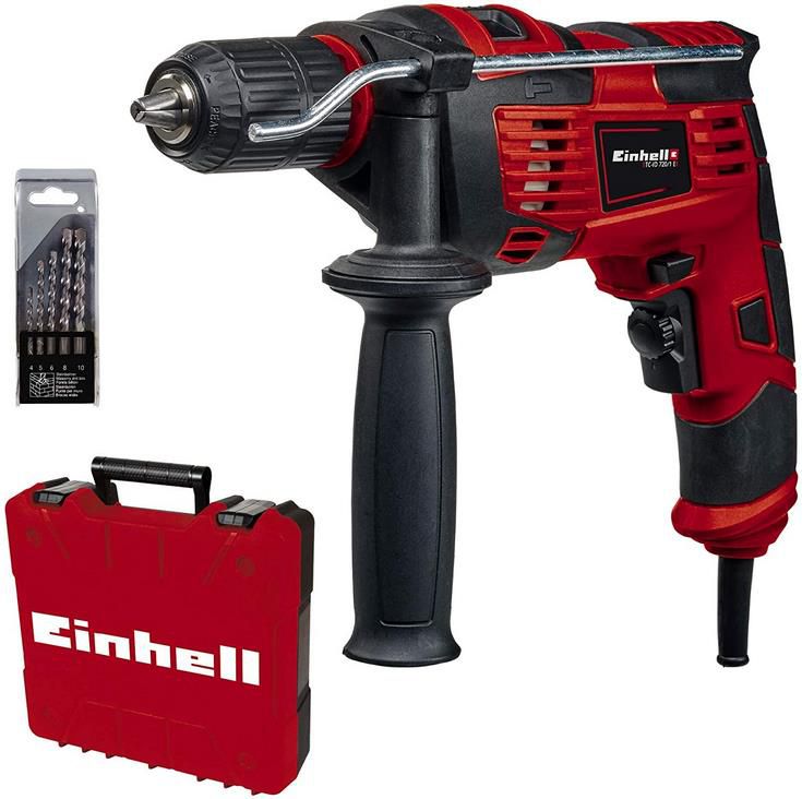 Einhell Schlagbohrmaschinen Set TC ID 720/1 E Kit inkl. 5 tlg. Bohrer Set für 37,99€ (statt 49€)