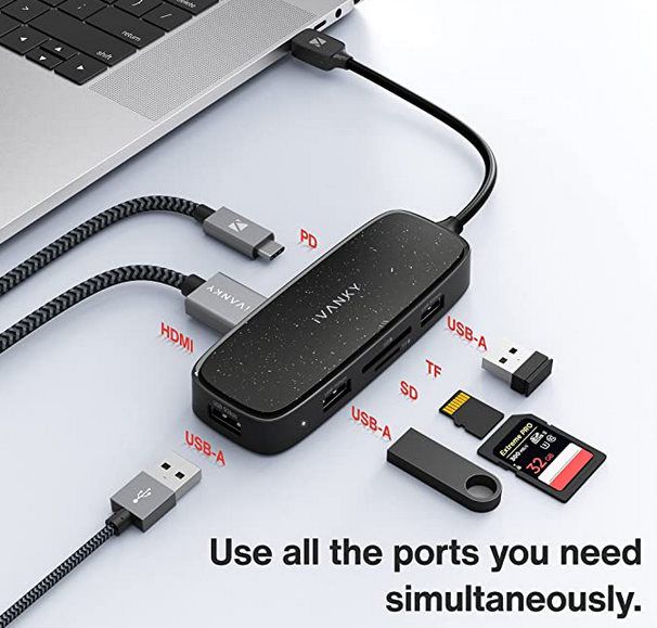 iVANKY VCA3 7in1 USB C Hub mit 100W PD für 14,99€ (statt 30€)