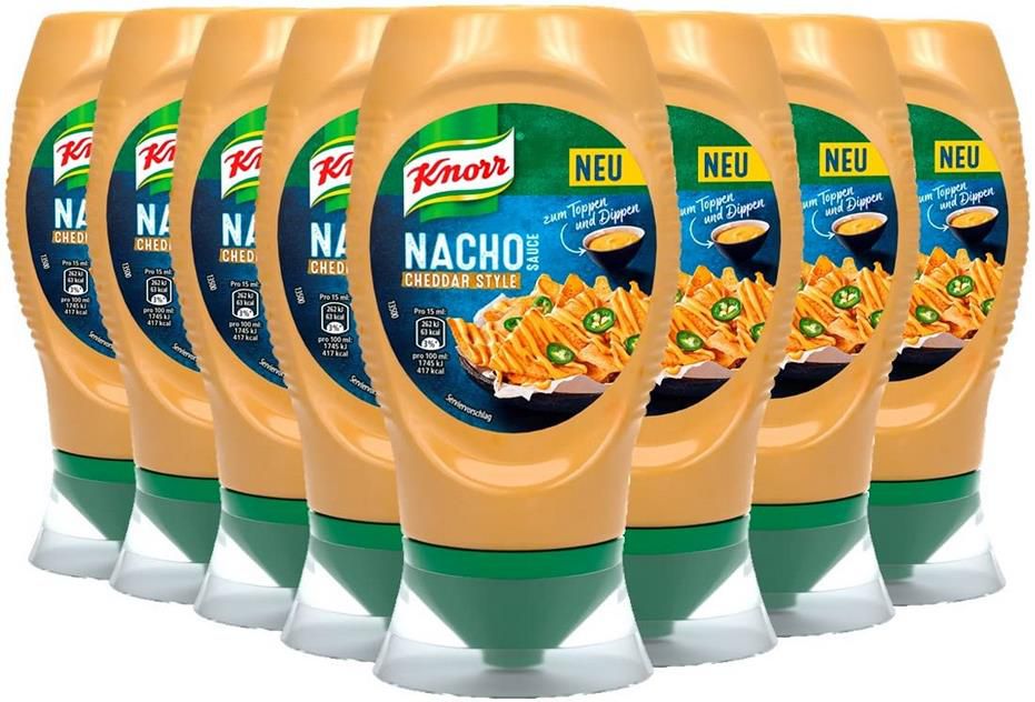 8x Knorr Nacho Sauce Cheddar Style Dip 8 x 250 ml ab 10,81€ (statt 13€)   Prime