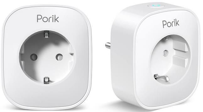 2er Pack Porik SP11 Smart WLAN Steckdose mit Stromüberwachung, Fernsteuerung, Sprachsteuerung für 16,99€ (statt 25€)