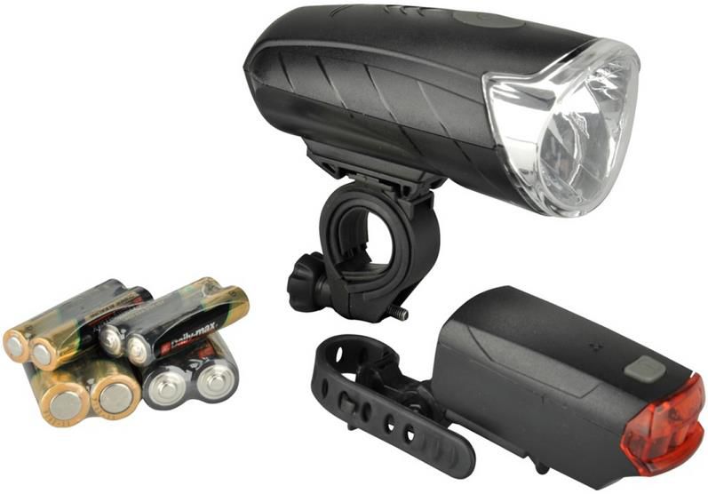 Fischer LED Fahrrad Beleuchtung Set 50/25/10 Lux für 16,49€ (statt 20€)