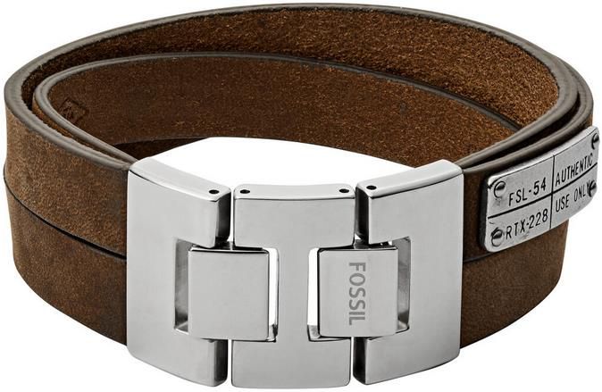 Fossil JF03188040 Herren Leder Armband für 29€ (statt 44€)