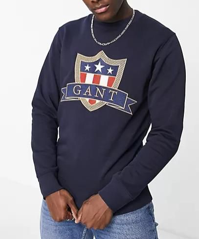 Gant Banner Shield Herren Sweatshirt für 50,19€ (statt 81€)   bis 5XL