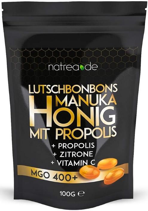 Natrea Manuka Honig Bonbons 400 MGO mit Zitronengeschmack und Propolis 100 g für 6,99€ (statt 10€)   Prime