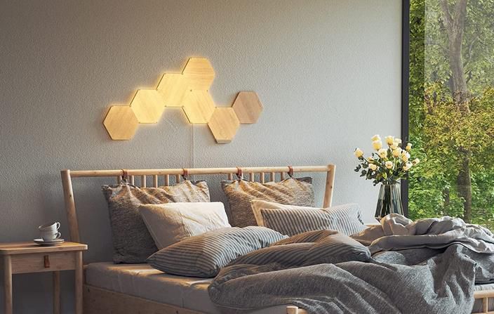 Nanoleaf LEDs bei Amazon   z.B. 3er Nanoleaf Elements Wood Look für 49,99€ (statt 64€)