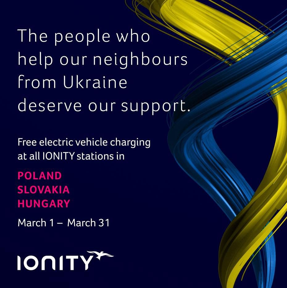Gratis e Auto laden im März mit IONITY in Polen, Ungarn und der Slowakei