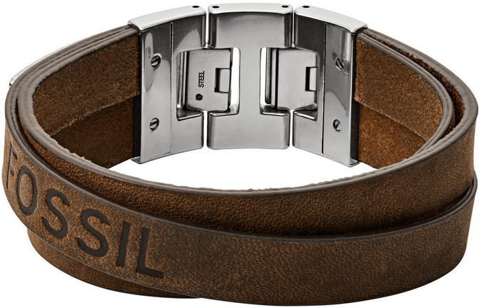 Fossil JF03188040 Herren Leder Armband für 29€ (statt 44€)