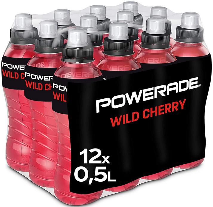 12er Pack Powerade Sports Wild Cherry, Iso Drink mit Elektrolyten 12 x 500ml ab 8,44€ + Pfand (statt 12€)   Prime