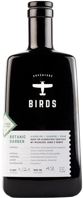 BIRDS Botanic Garden   Alkoholfreie Gin Alternative mit Wacholder, Gurke & Ingwer 0,5l für 21,22€ (statt 25€)   Prime