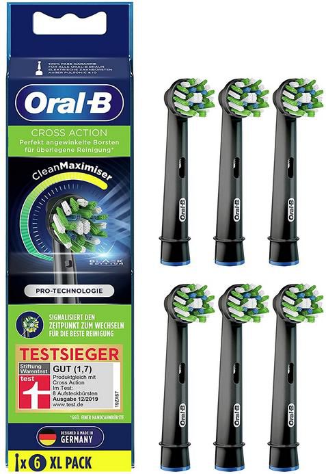 6er Pack Oral B CrossAction Aufsteckbürsten für elektrische Zahnbürste ab 16,10€ (statt 20€)   Prime