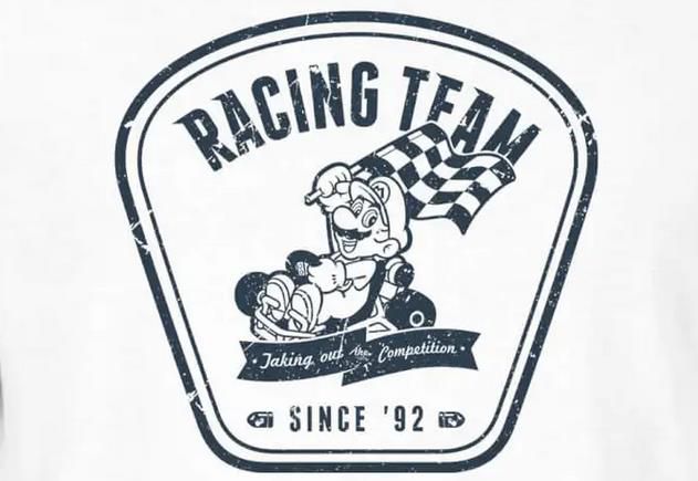 Nintendo Mario Kart Racing Team T Shirt in Weiß für 10,99€ (statt 22€)