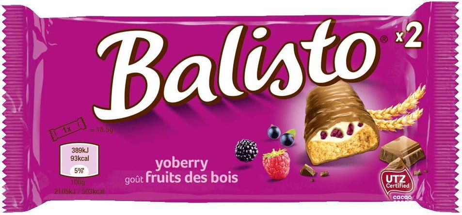 20er Pack Balisto Schokoriegel   Joghurt Beeren Mix 20 x 37g ab 7,56€ (statt 13€)   Prime