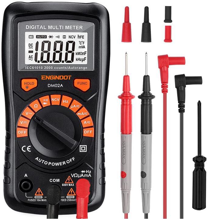 Engindot Digitales Multimeter für AC/DC Spannung und Strom für 14,69€ (statt 21€)