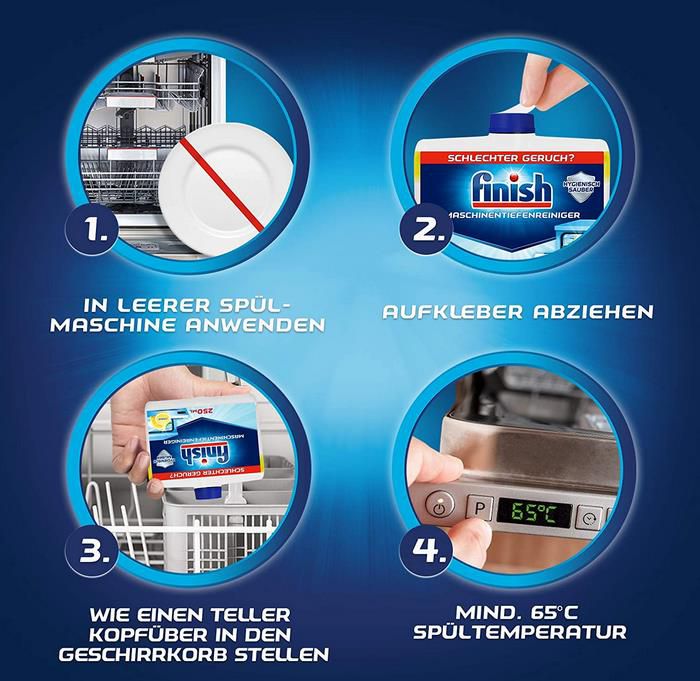 🍋 4er Pack Finish Maschinentiefenreiniger Citrus, 250 ml ab 8,54€ (statt 12€)