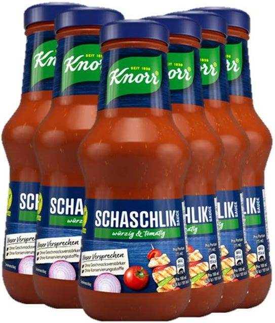 6er Pack Knorr Schlemmersauce Schaschlik 6 x 250 ml ab 5,72€ (statt 9€)   Prime