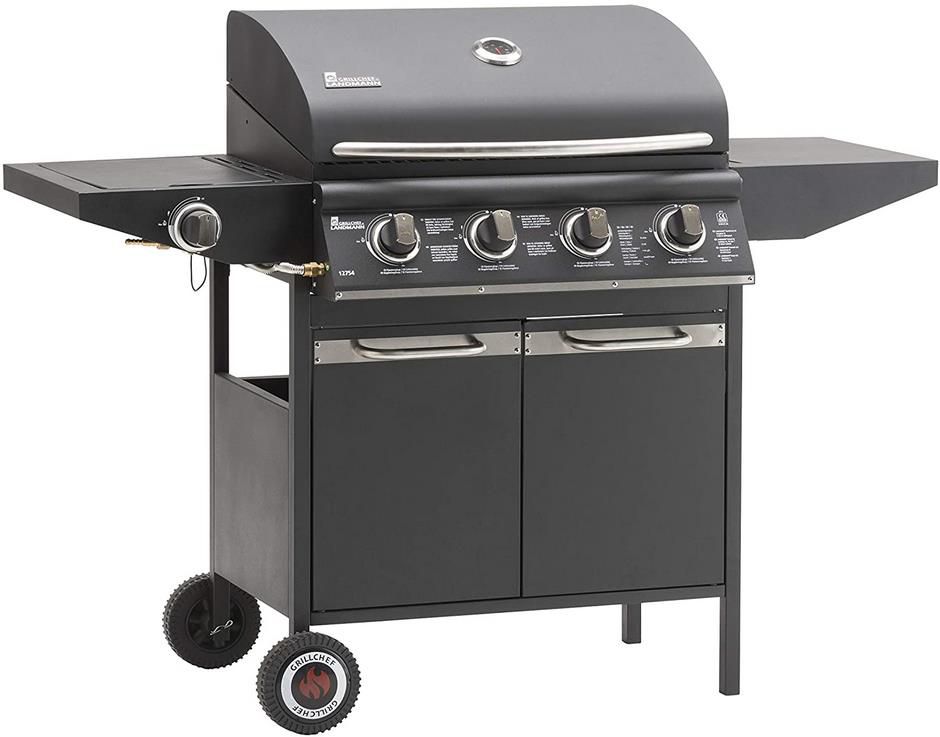 GrillChef Gasgrill mit 4 Brennern und 1 Seitenbrenner für 299,99€ (statt 340€)