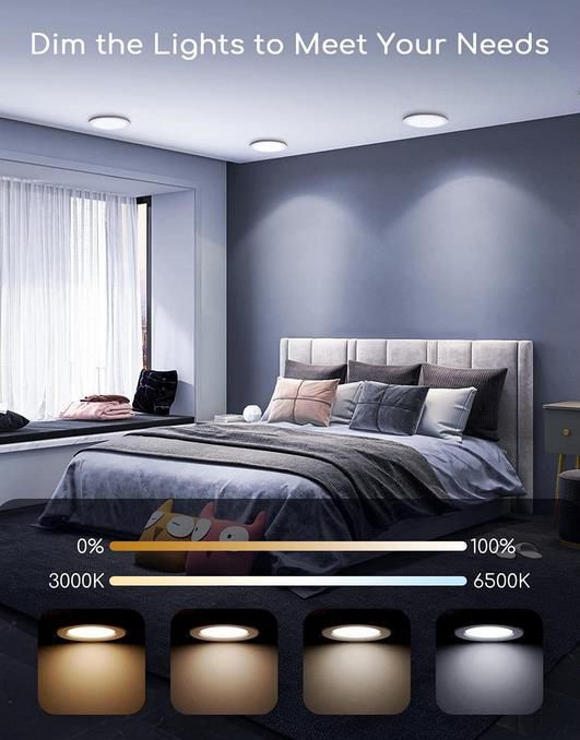 Aigostar LED Einbaustrahler Dimmbar 12W 3.000 6.500K Warm  und Kaltweiß für 5,40€ (statt 18€)
