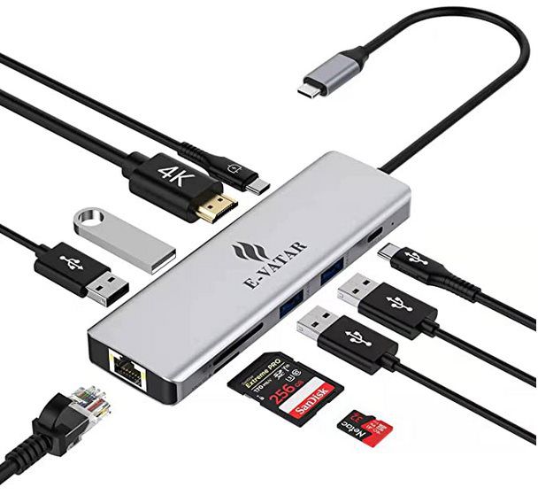 10in1 USB C Hub mit HDMI, 100W PD, Ethernet & mehr für 31,49€ (statt 70€)