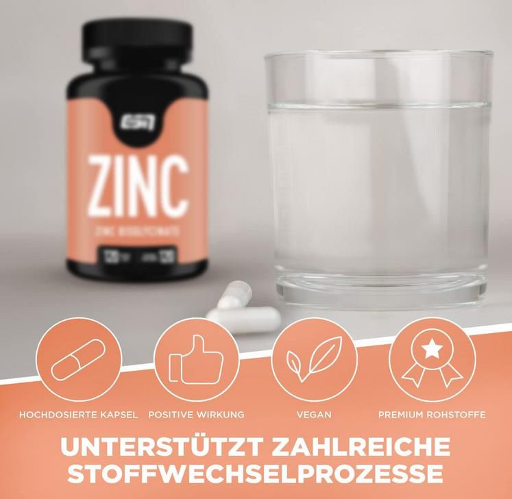 ESN Zinc   120 Zinkkapseln mit 25mg Zink pro Kapsel ab 7,64€ (statt 13€)   Prime