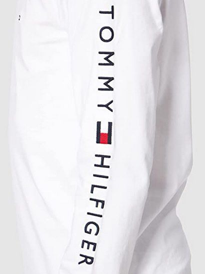 Tommy Hilfiger Organic Jersey Logo Long Sleeve in Weiß für 32,96€ (statt 50€)