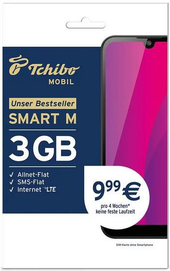 Tchibo Mobil Sim Karte mit verschiedenen Tarifen im o2 Netz für 1€ (statt 10€)