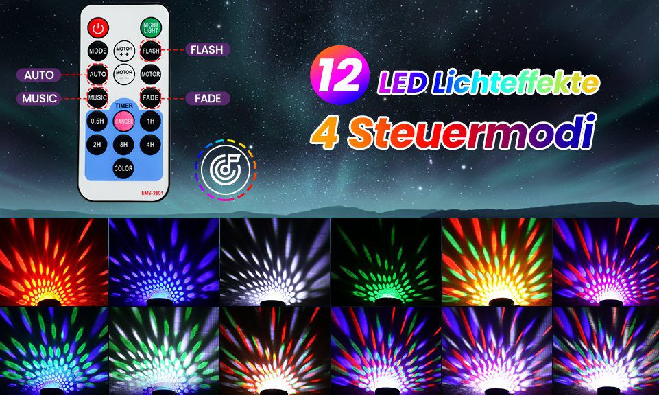 Mini Discokugel mit Akku, Fernbedienung & 12 Effekten für 11,99€ (statt 20€)   Prime