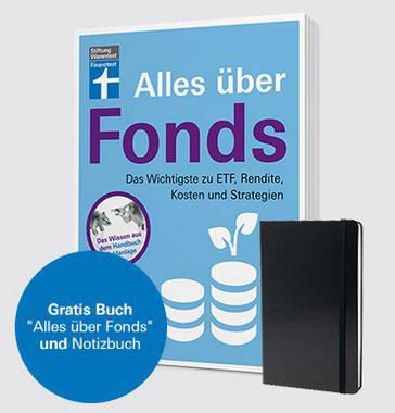 9 Ausgaben Finanztest für 30€ + Buch Alles über Fonds und Notizbuch gratis