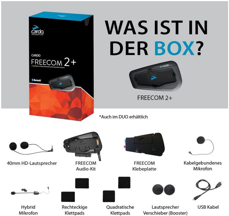 Cardo FRC2P101 Freecom 2 Plus Motorrad 2 Wege Bluetooth Kommunikationssystem für 178,49€ (statt 200€)