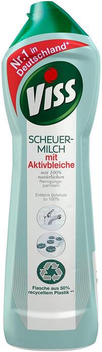 4x Viss Scheuermilch mit Aktivbleiche und Mikrokristallen 4 x 500 ml ab 4,45€ (statt 7€)   Prime Sparabo