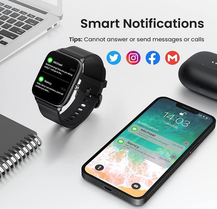 Haylou 1,69 Zoll Touchscreen Smartwatch mit Schrittzähler mit SpO2, Pulsmesser und Schlafmonitor für 20,99€ (statt 35€)
