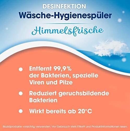 4x Sagrotan Wäsche Hygienespüler Himmelsfrische 4 x 1,5 l ab 11,04€ (statt 13€)   Prime