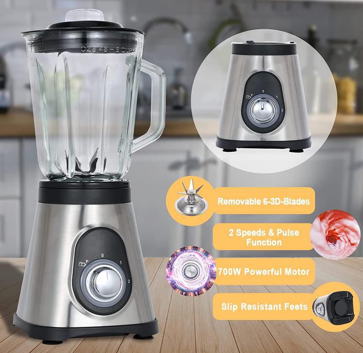 Enfmay 700W Standmixer mit 2 Geschwindigkeiten und Impuls Funktion + 1,5L Behälter für 29,74€ (statt 35€)